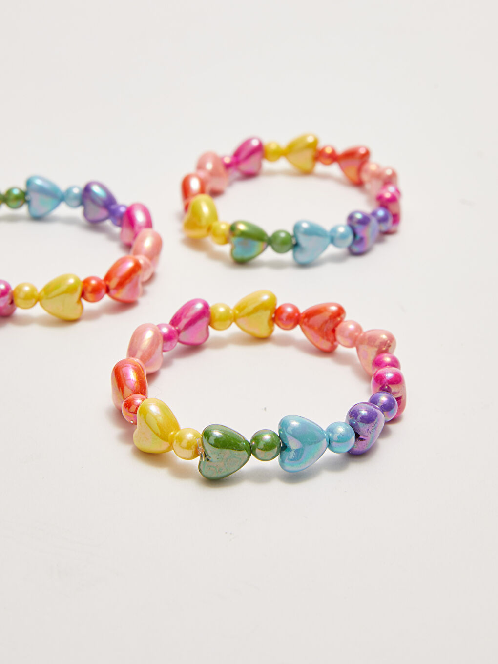 Karışık Kalpli Kız Çocuk Bileklik 3'lü-2