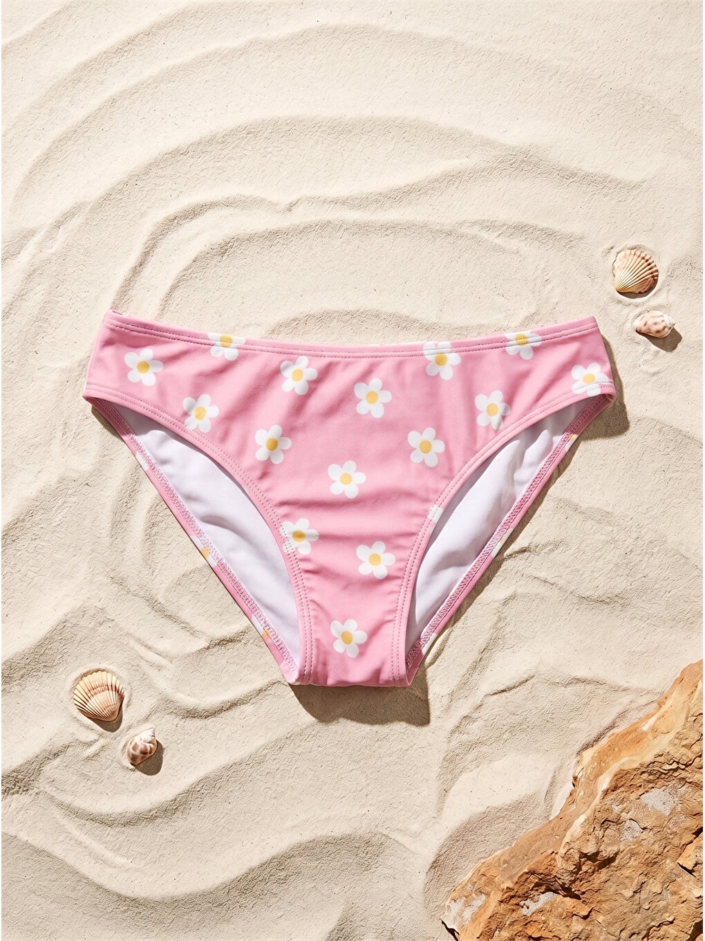 Pembe Baskılı Kadın Bikini Alt