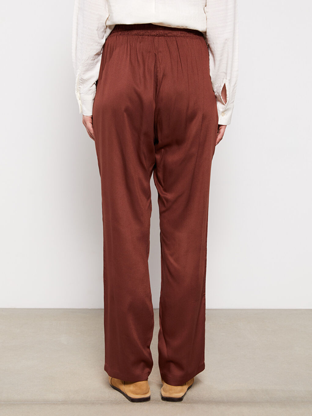 Elastic Waist Straight Pocket Detailed Gabardine Maternity Trousers -S2GJ43Z8-S4L