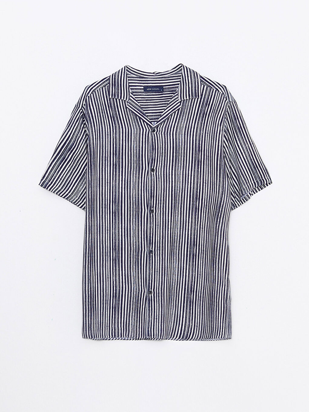 Regular Fit Short Sleeve Striped Men's Shirt-5