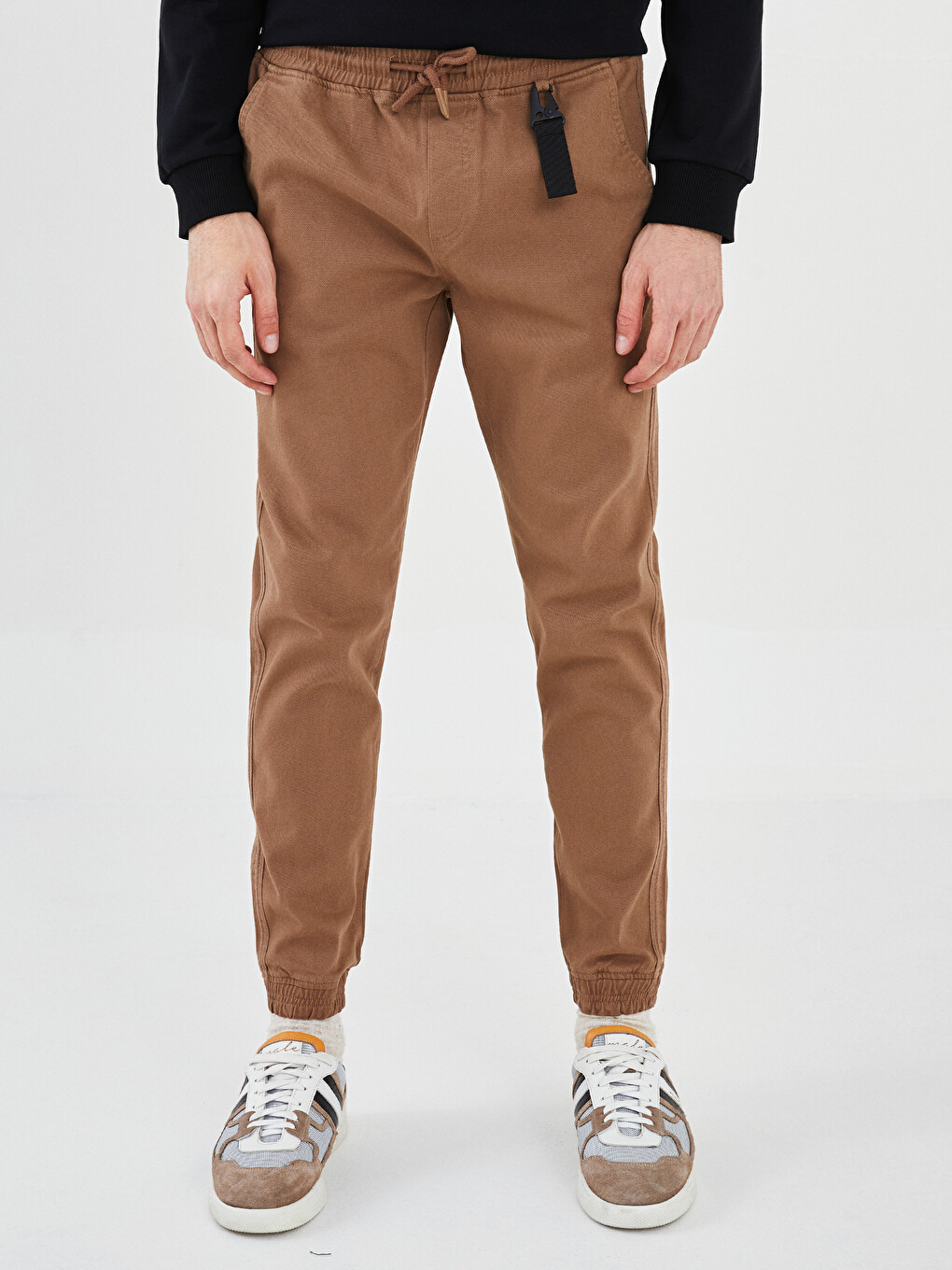 Kahverengi Slim Fit Erkek Jogger Pantolon-2