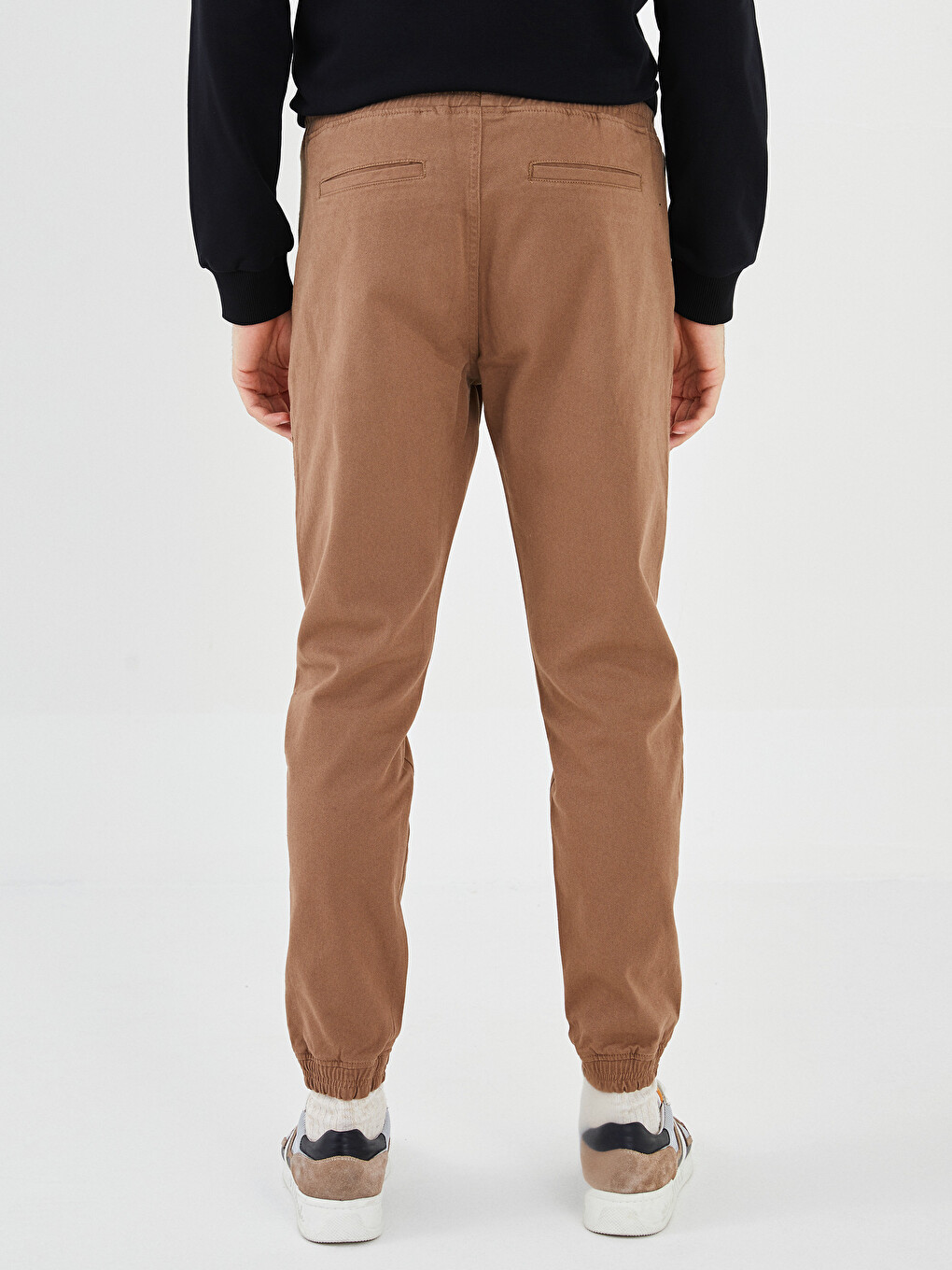 Kahverengi Slim Fit Erkek Jogger Pantolon-3