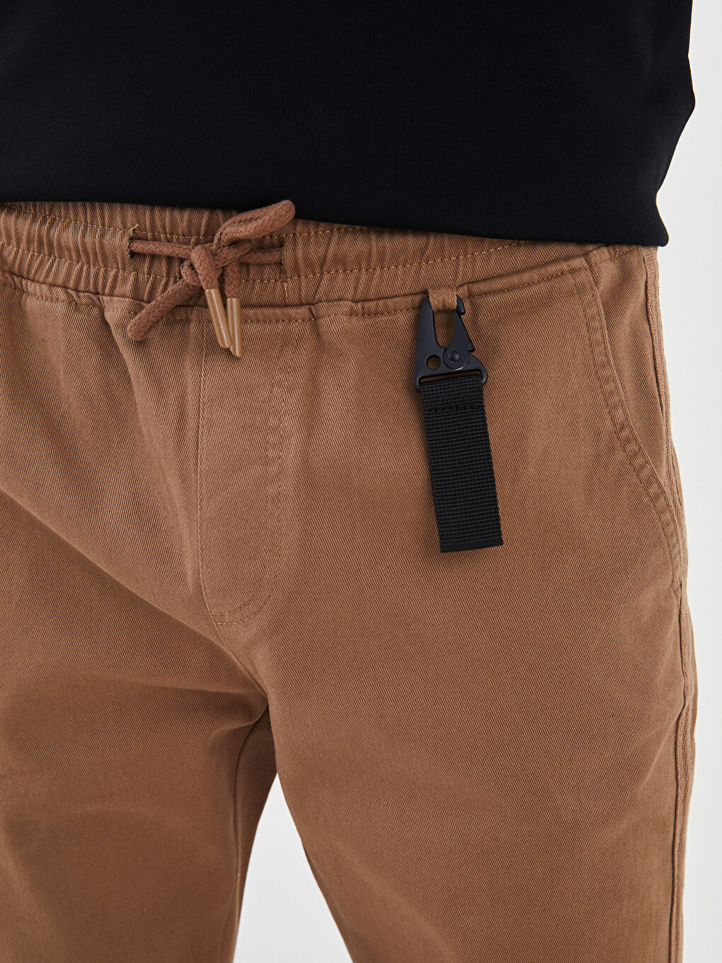 Kahverengi Slim Fit Erkek Jogger Pantolon-4