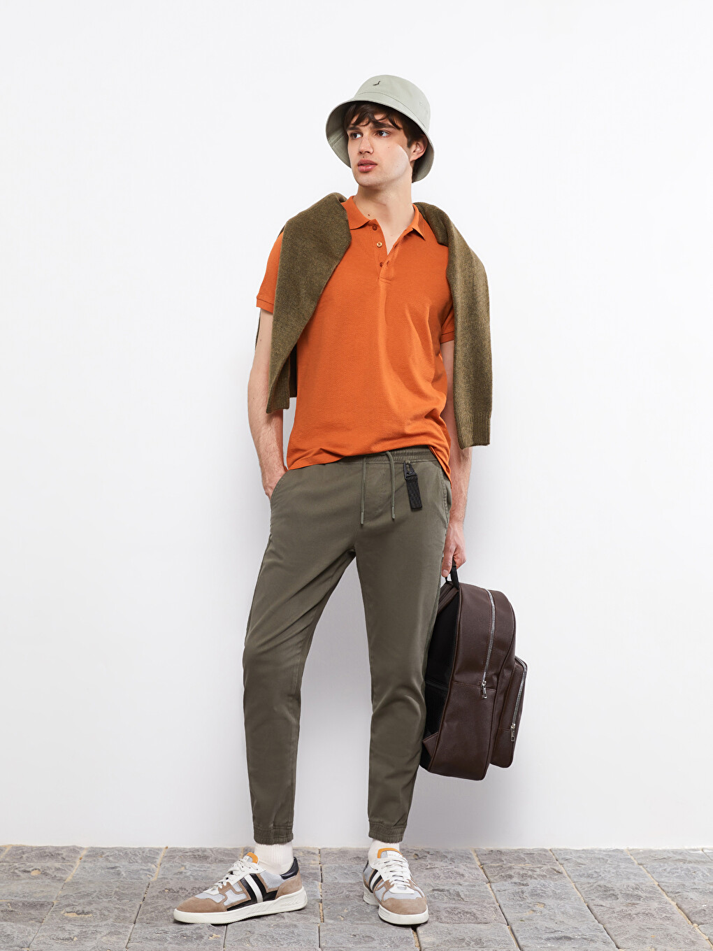 Haki Slim Fit Erkek Jogger Pantolon
