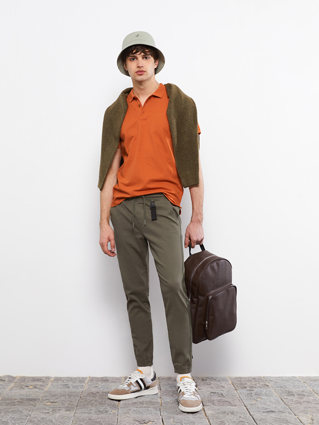 Haki Slim Fit Erkek Jogger Pantolon-1