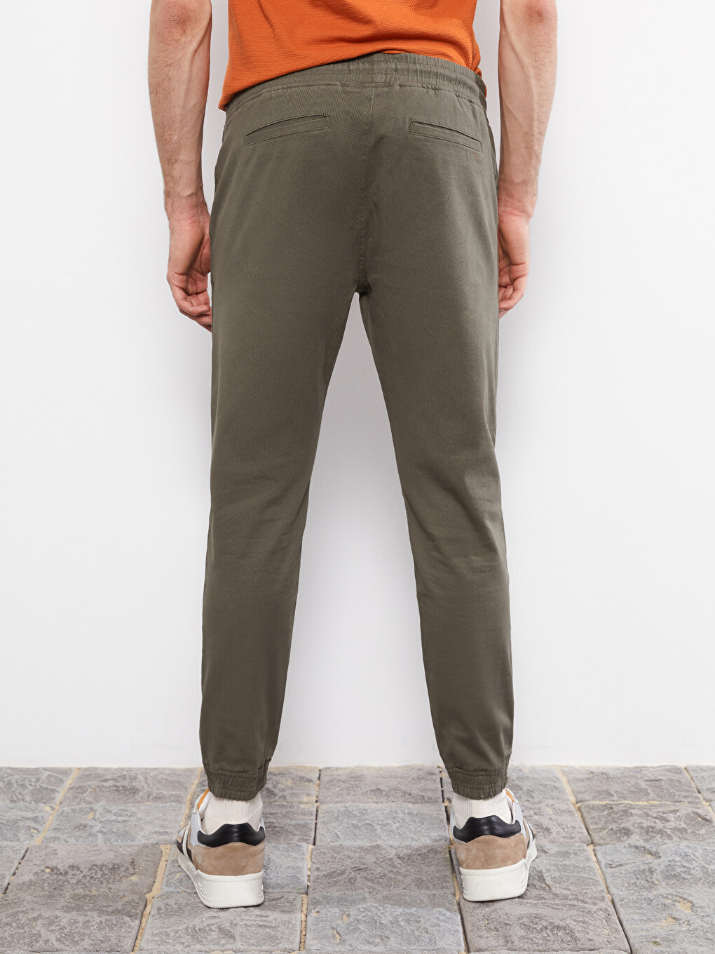 Haki Slim Fit Erkek Jogger Pantolon-4