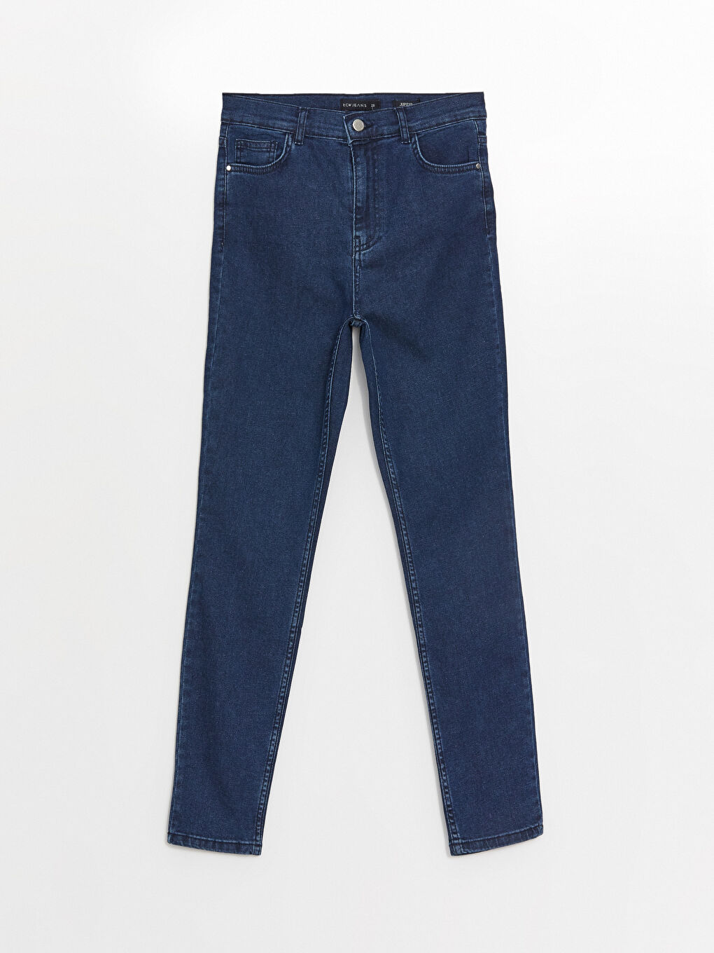 LCW ECO Orta İndigo Rodeo Yüksek Bel Jüpiter Süper Skinny Fit Kadın Jean Pantolon - 4