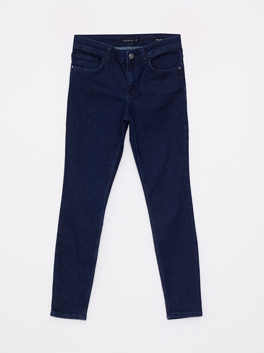 LCW ECO Koyu Rodeo Mercury Skinny Fit Düz Cep Detaylı Kadın Rodeo Jean Pantolon - 5