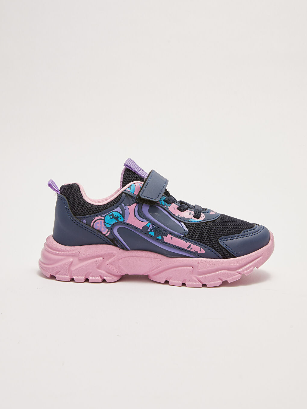 LC Waikiki Lace-Up And Hook and Loop Thick Sole Girls' Sports Shoes -S2GK23Z4-CRP