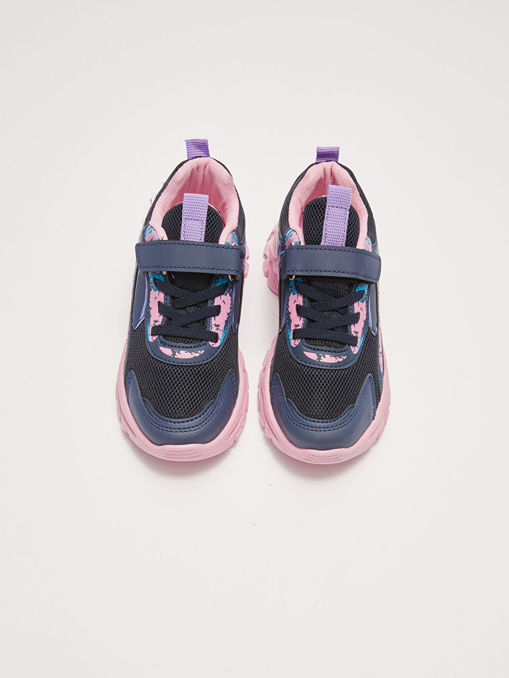 LC Waikiki Lace-Up And Hook and Loop Thick Sole Girls' Sports Shoes -S2GK23Z4-CRP