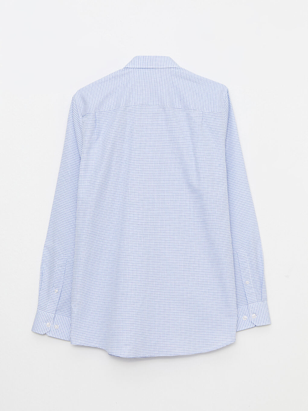 Regular Fit Long Sleeve Plaid Poplin Men's Shirt -S2GK24Z8-LLC