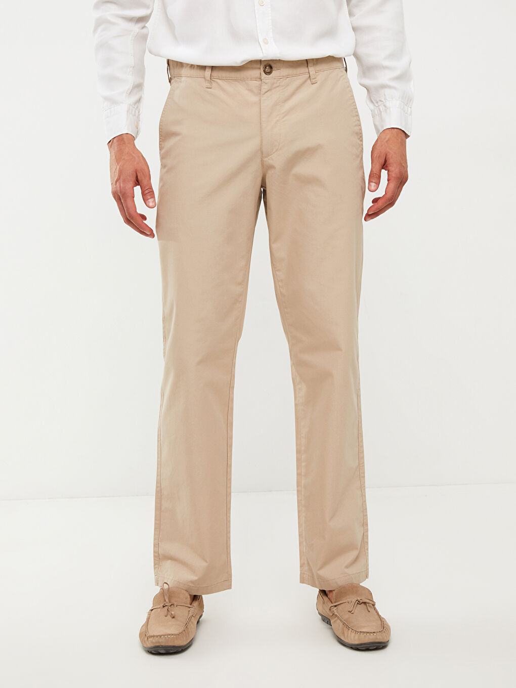 Pantaloni Chino pentru Bărbați cu Croială Largă-3