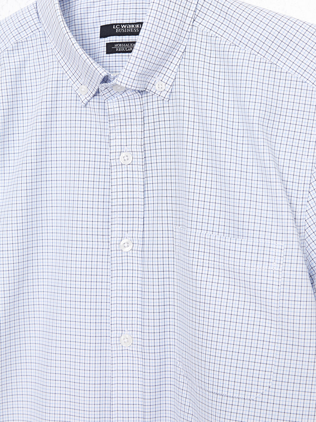 Regular Fit Short Sleeve Plaid Poplin Men's Shirt -S2GK28Z8-LPT