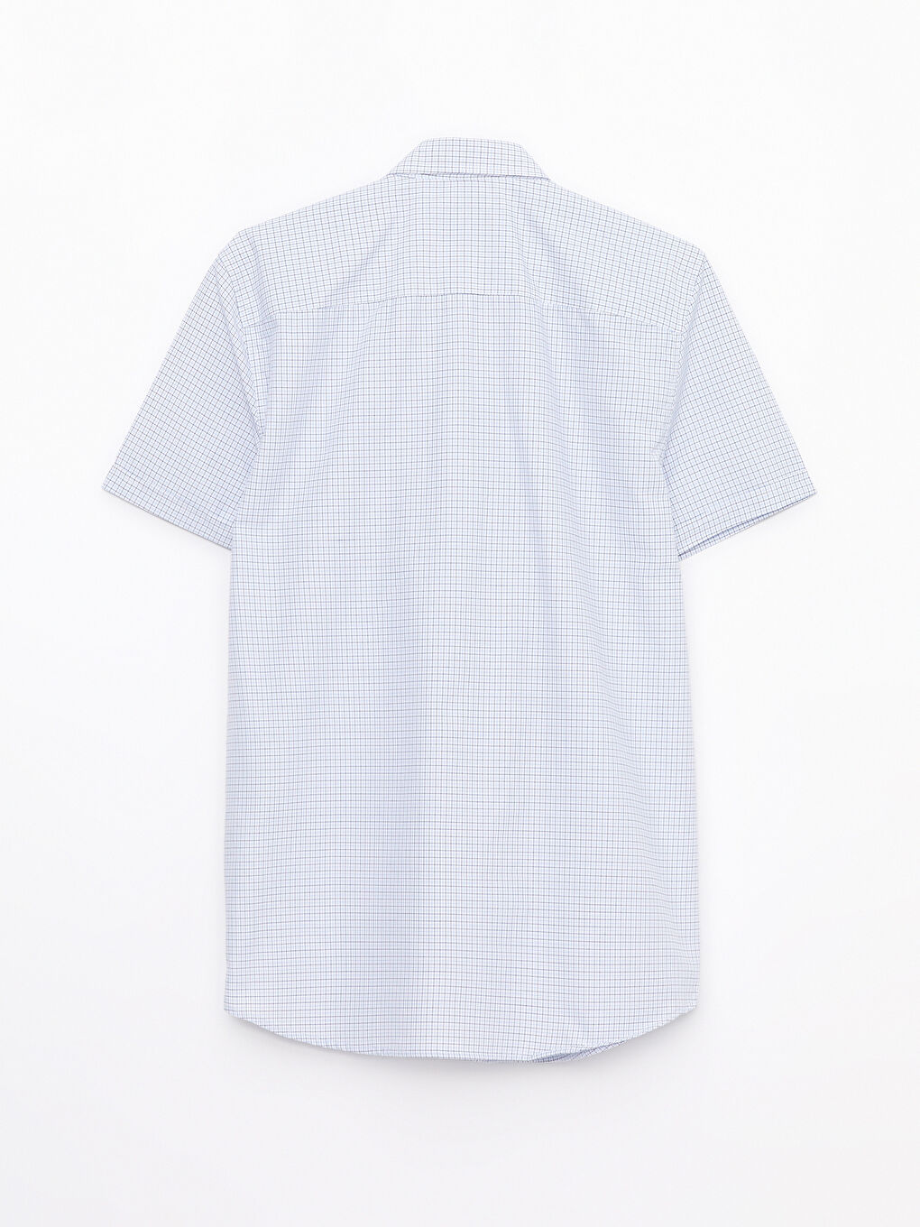 Regular Fit Short Sleeve Plaid Poplin Men's Shirt -S2GK28Z8-LPT