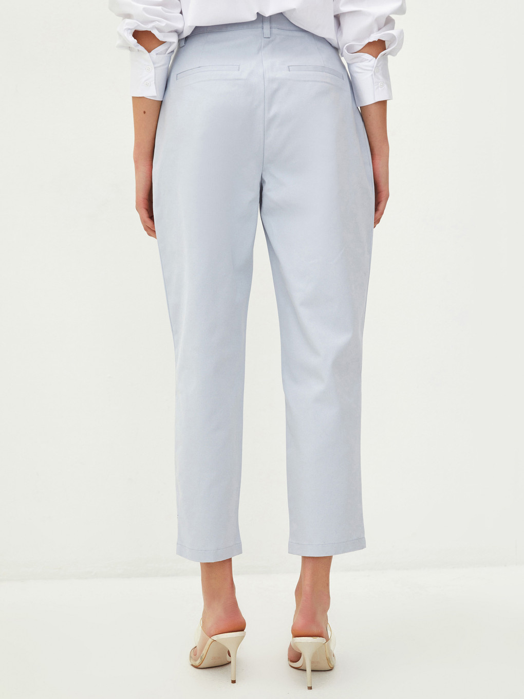 Women's High Waist Regular Fit Plain Trousers-9