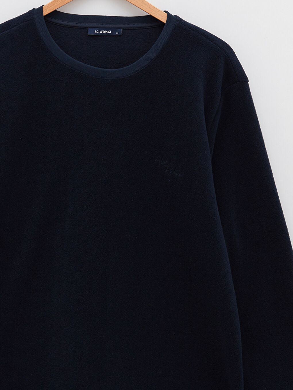 Lacivert Bisiklet Yaka Uzun Kollu Pamuklu Erkek Atlet-7