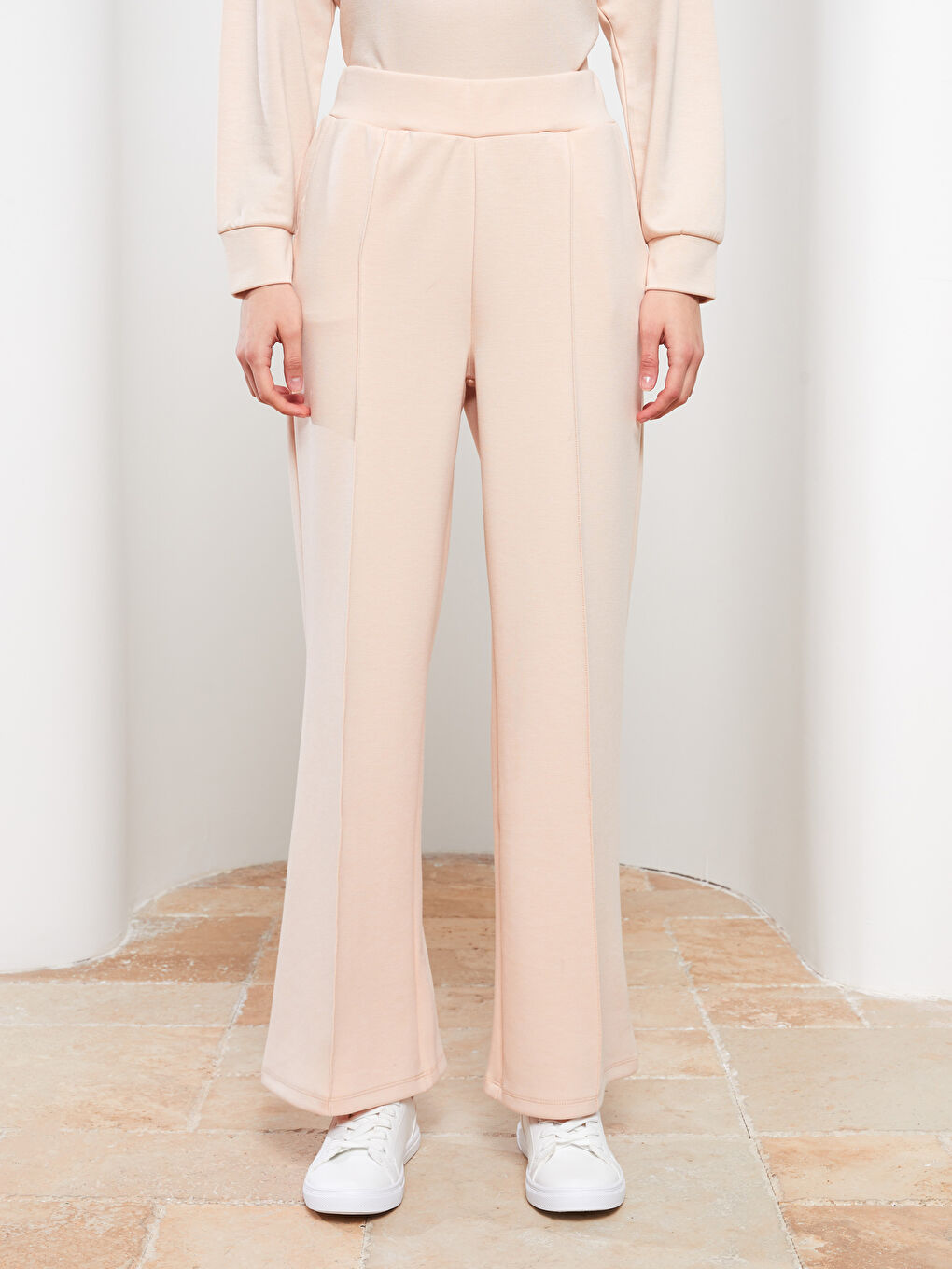 Women's Elasticated Waist Plain Sweatpants-6