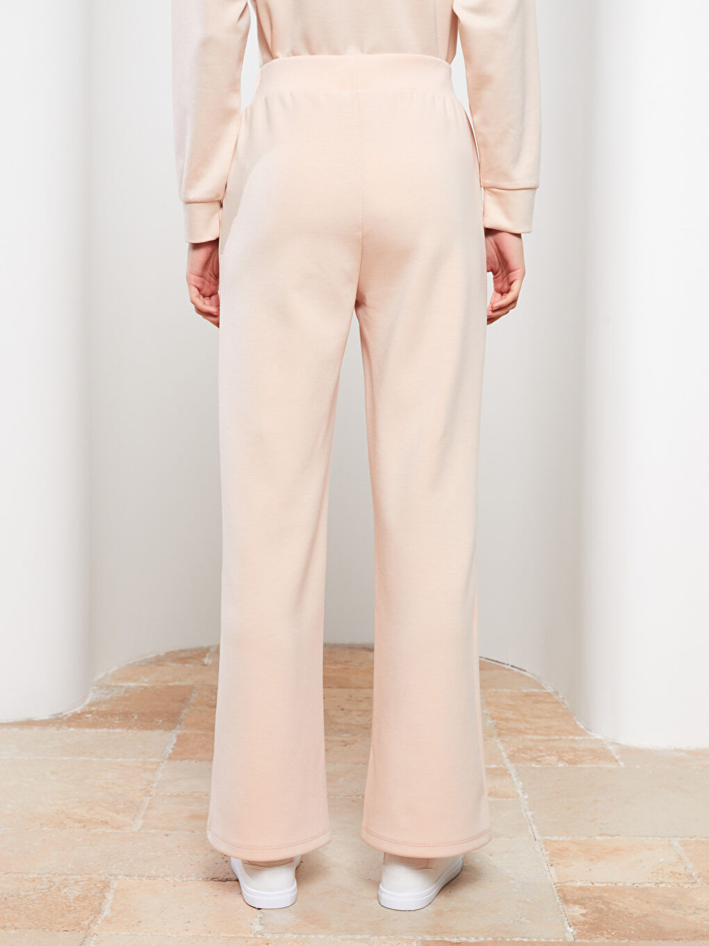 Women's Elasticated Waist Plain Sweatpants-8