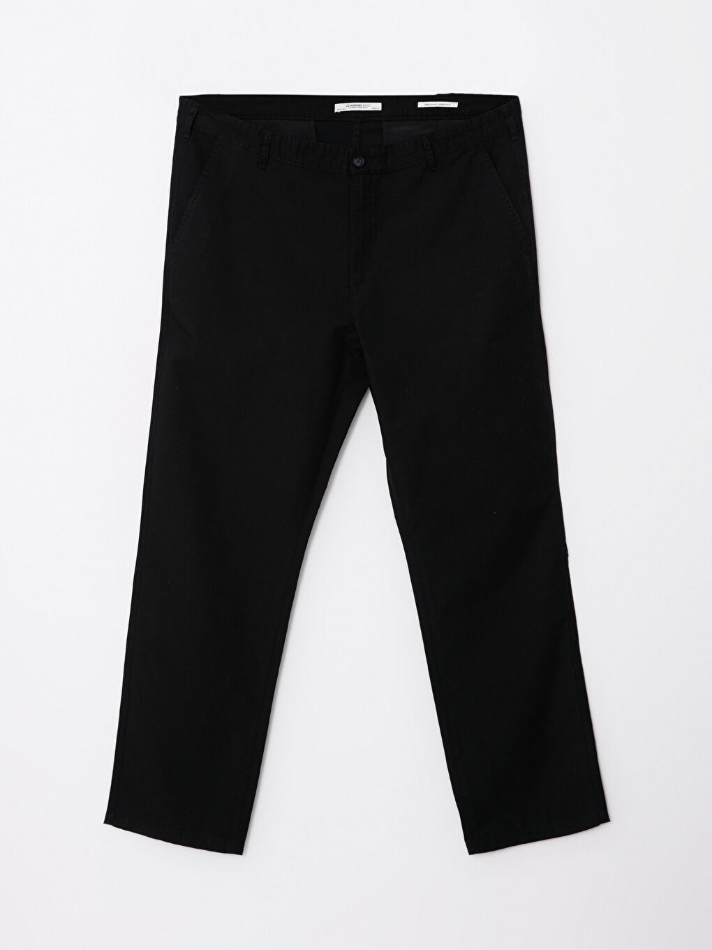 Siyah Rahat Kalıp Erkek Chino Pantolon-5