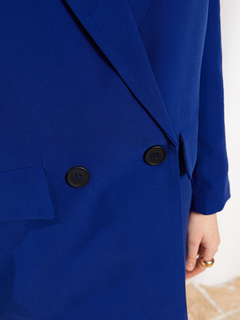 Veste Blazer à Boutons Manches Longues Régulier pour Femmes-5