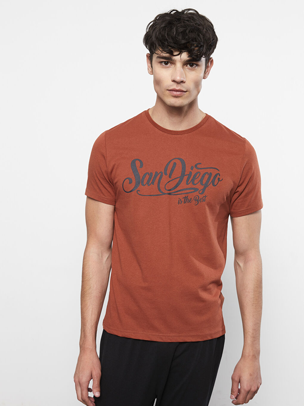 Kahverengi Standart Kalıp Erkek Pijama Takımı-2