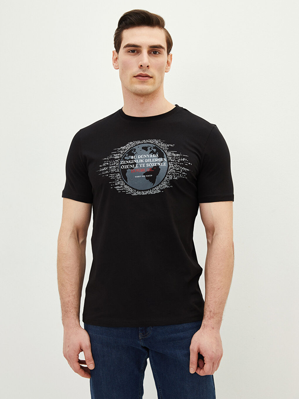 SHORT SLEEVES CREWNECK T-SHIRT スウェット XSIDE Crew Neck Short Sleeve Printed Combed Cotton Men's T