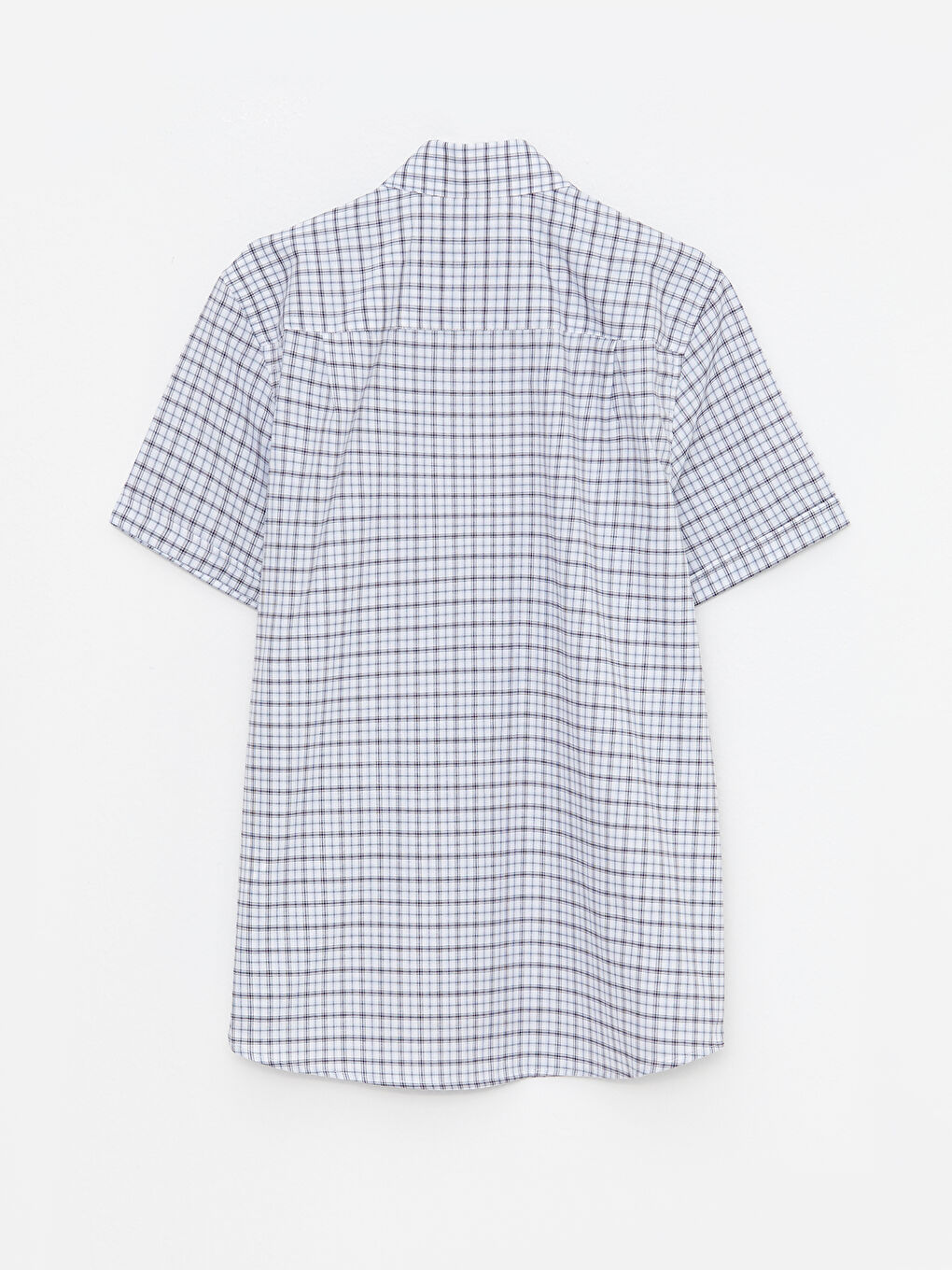 Mavi Regular Fit Kısa Kollu Ekose Oxford Erkek Gömlek-6