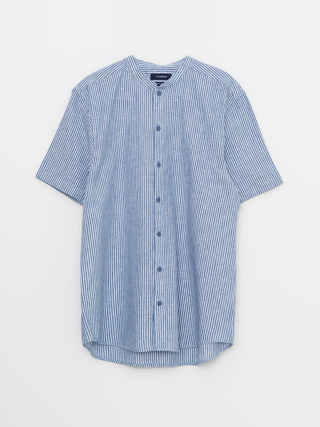 İndigo Regular Fit Kısa Kollu Çizgili Erkek Gömlek-5