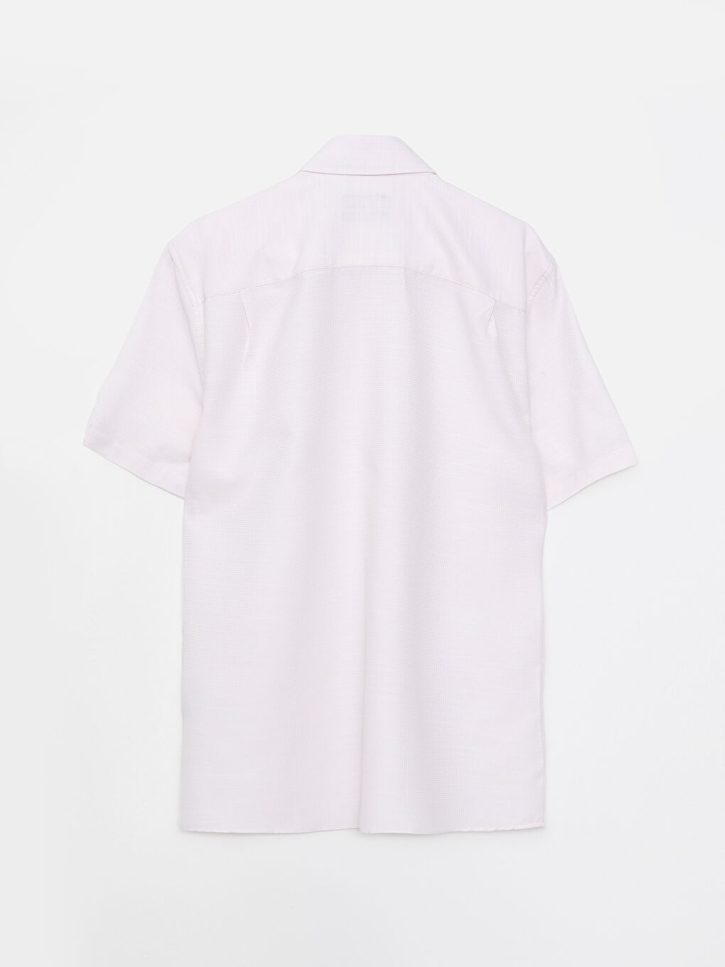 Pembe Regular Fit Kısa Kollu Armürlü Erkek Gömlek-6