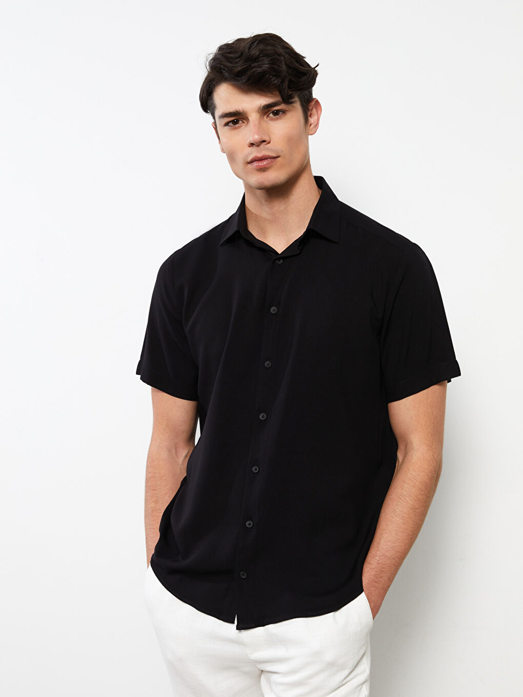 Regular Fit Short Sleeve Men's Shirt-1