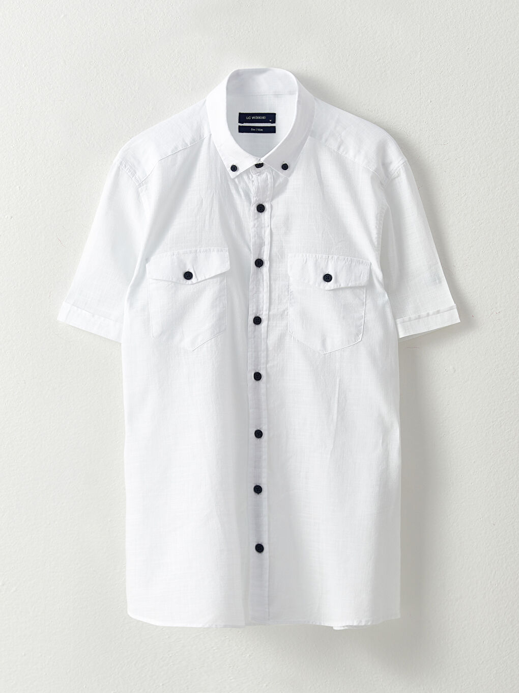 Рубашка Мужская Слим Фит с Коротким Рукавом из Поплина-5