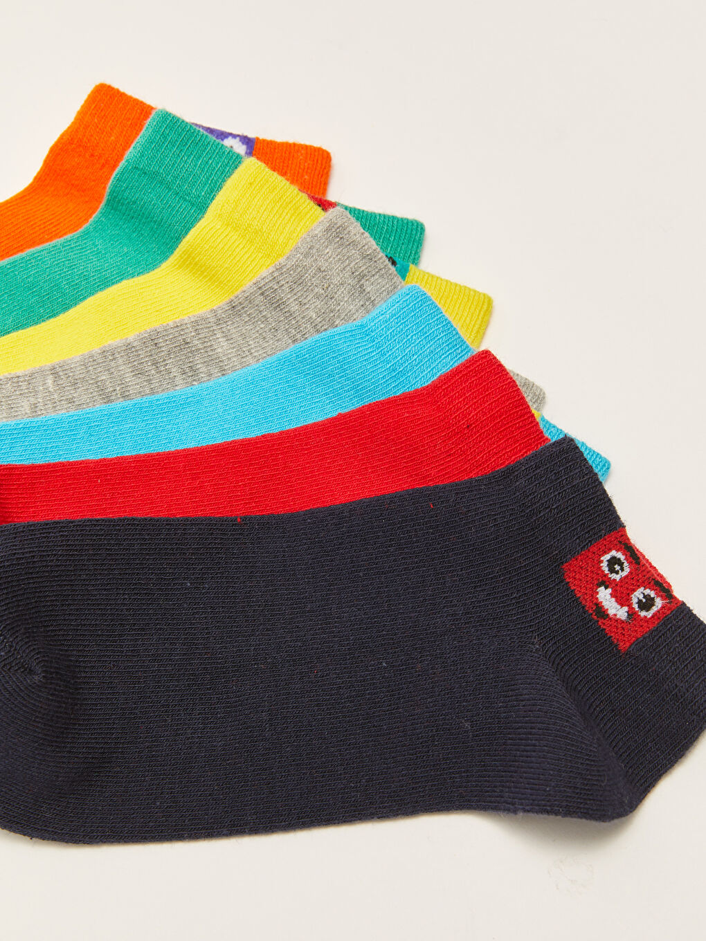 Patterned Boys' Trainer Socks 7 Pack-2