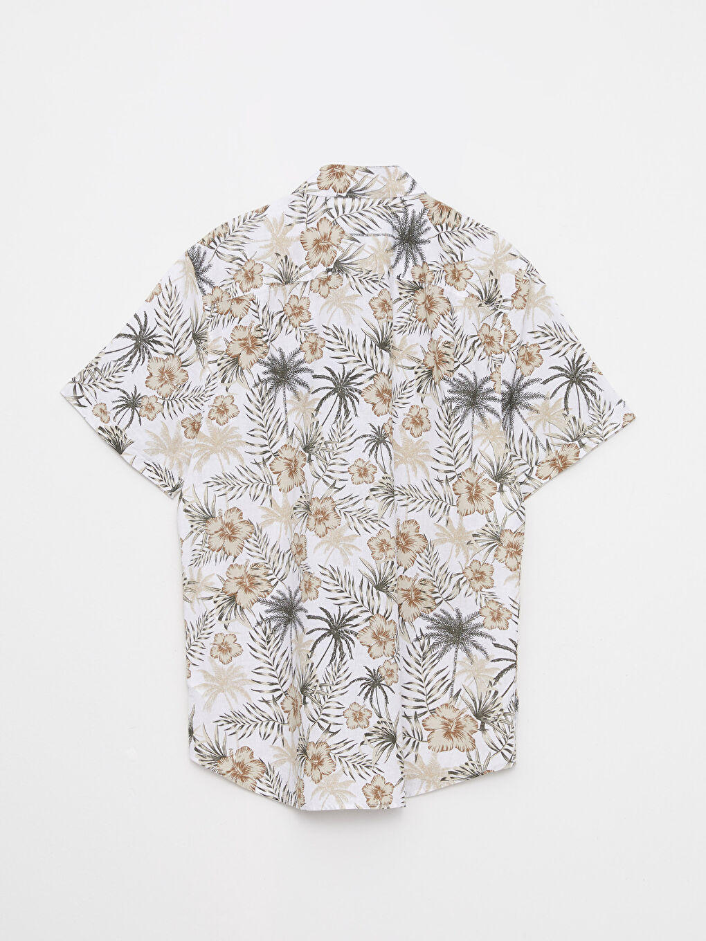 Regular Fit Short Sleeve Patterned Men's Shirt -S2GL85Z8-LQB