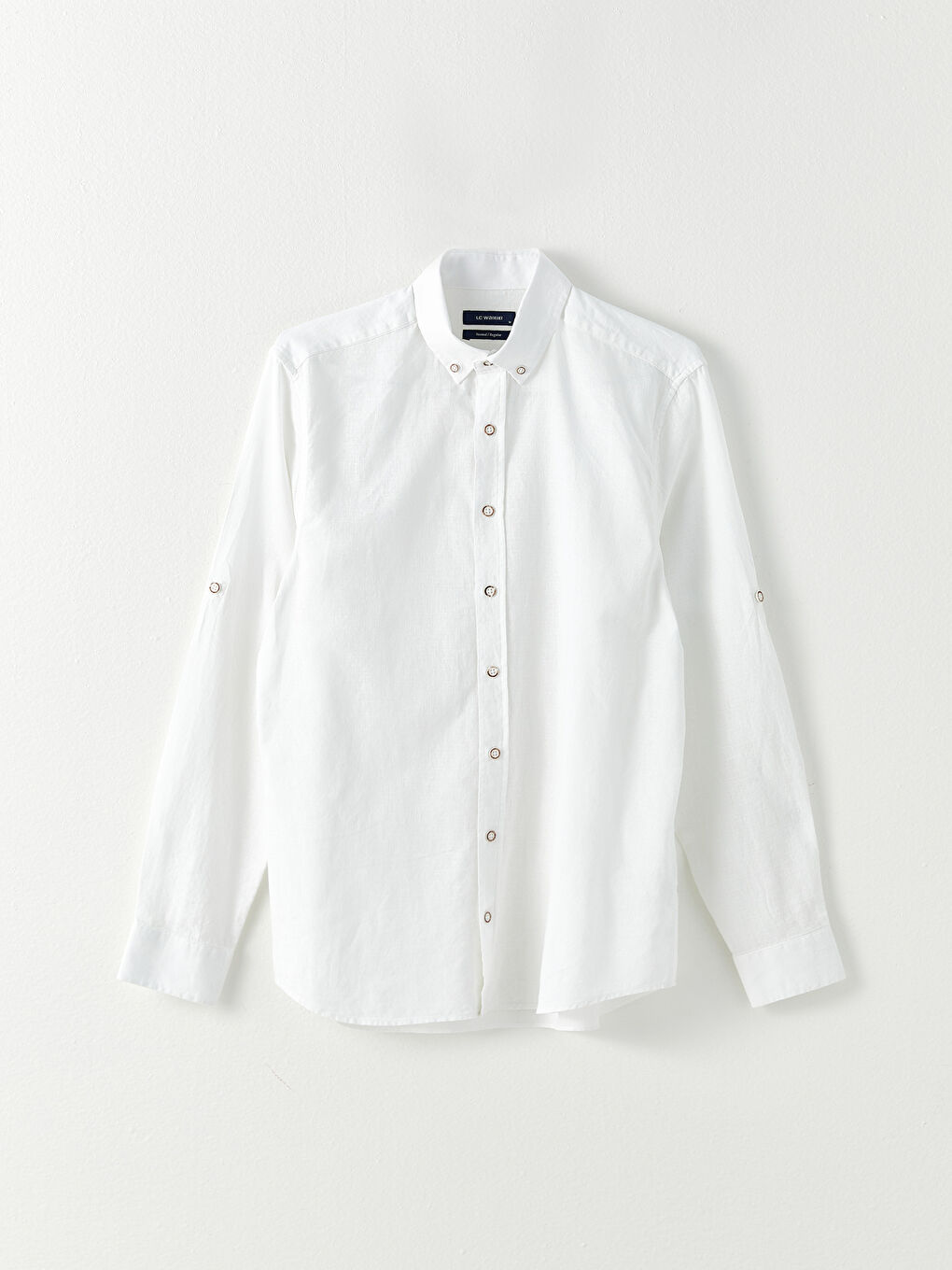 Regular Fit Long Sleeve Poplin Men's Shirt -S2GL88Z8-Q6K