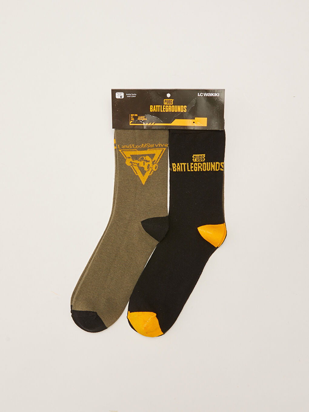 Karışık Pubg Baskılı Erkek Soket Çorap 3'lü-1