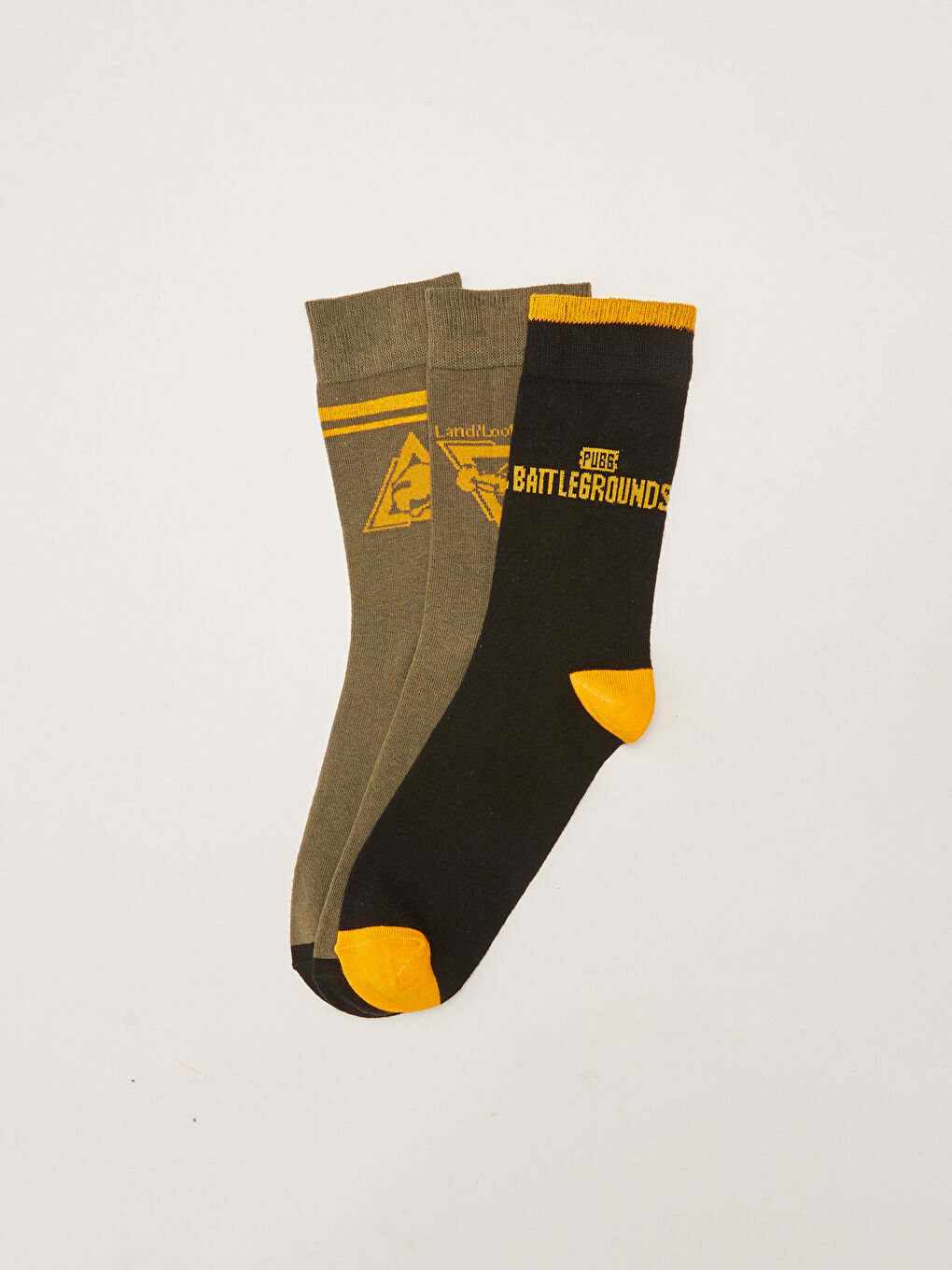 Karışık Pubg Baskılı Erkek Soket Çorap 3'lü-2