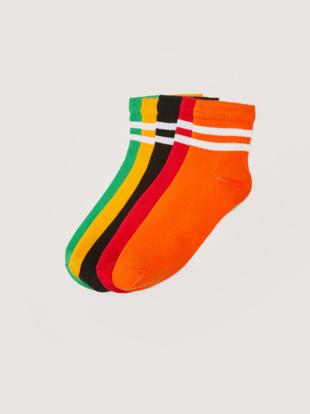 Chaussettes de cheville rayées pour Hommes Lot de 5 pièces