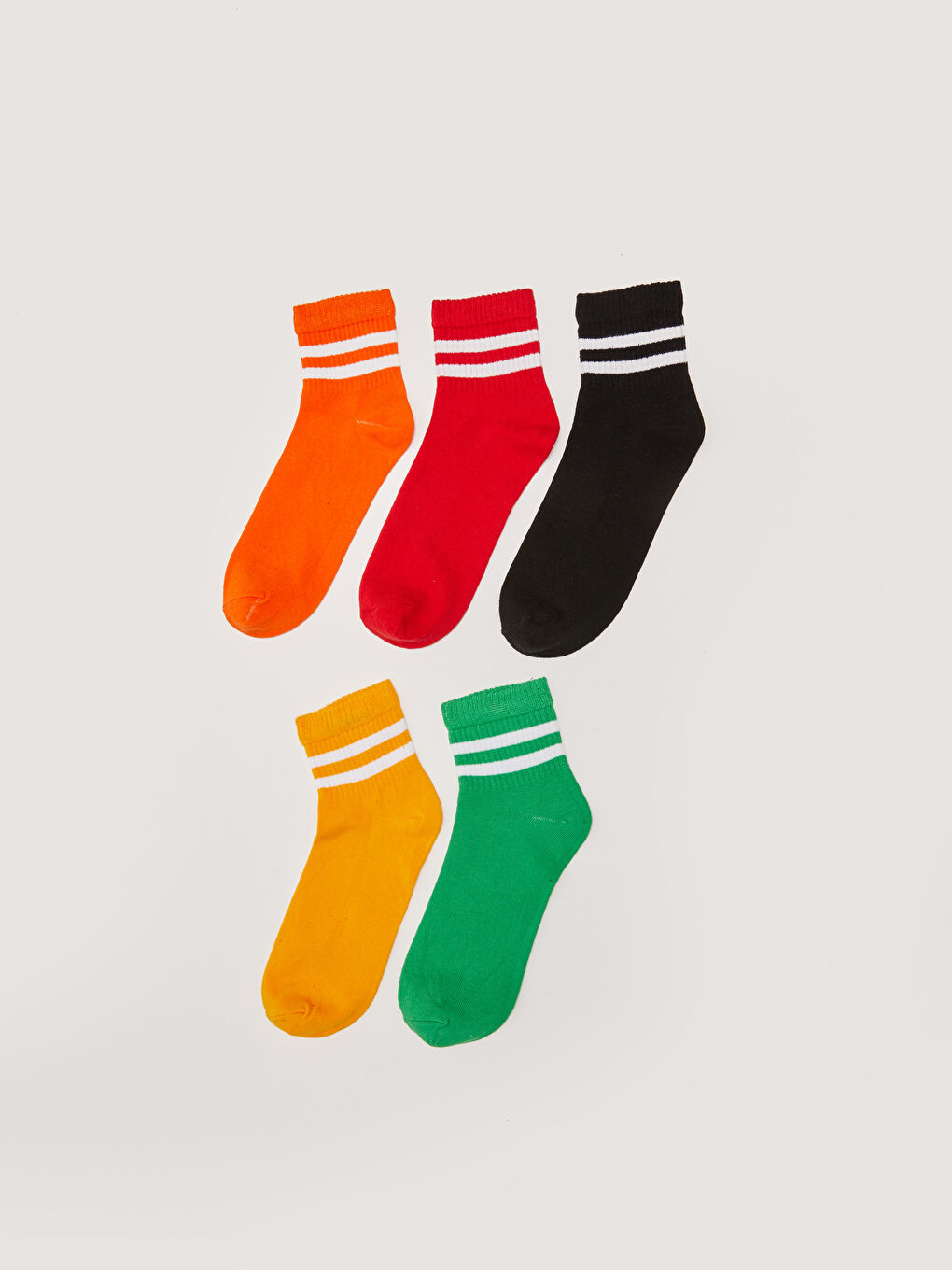 Chaussettes de cheville rayées pour Hommes Lot de 5 pièces-1