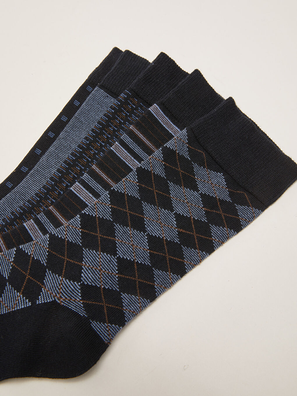 Karışık Desenli Erkek Soket Çorap 5'li-2