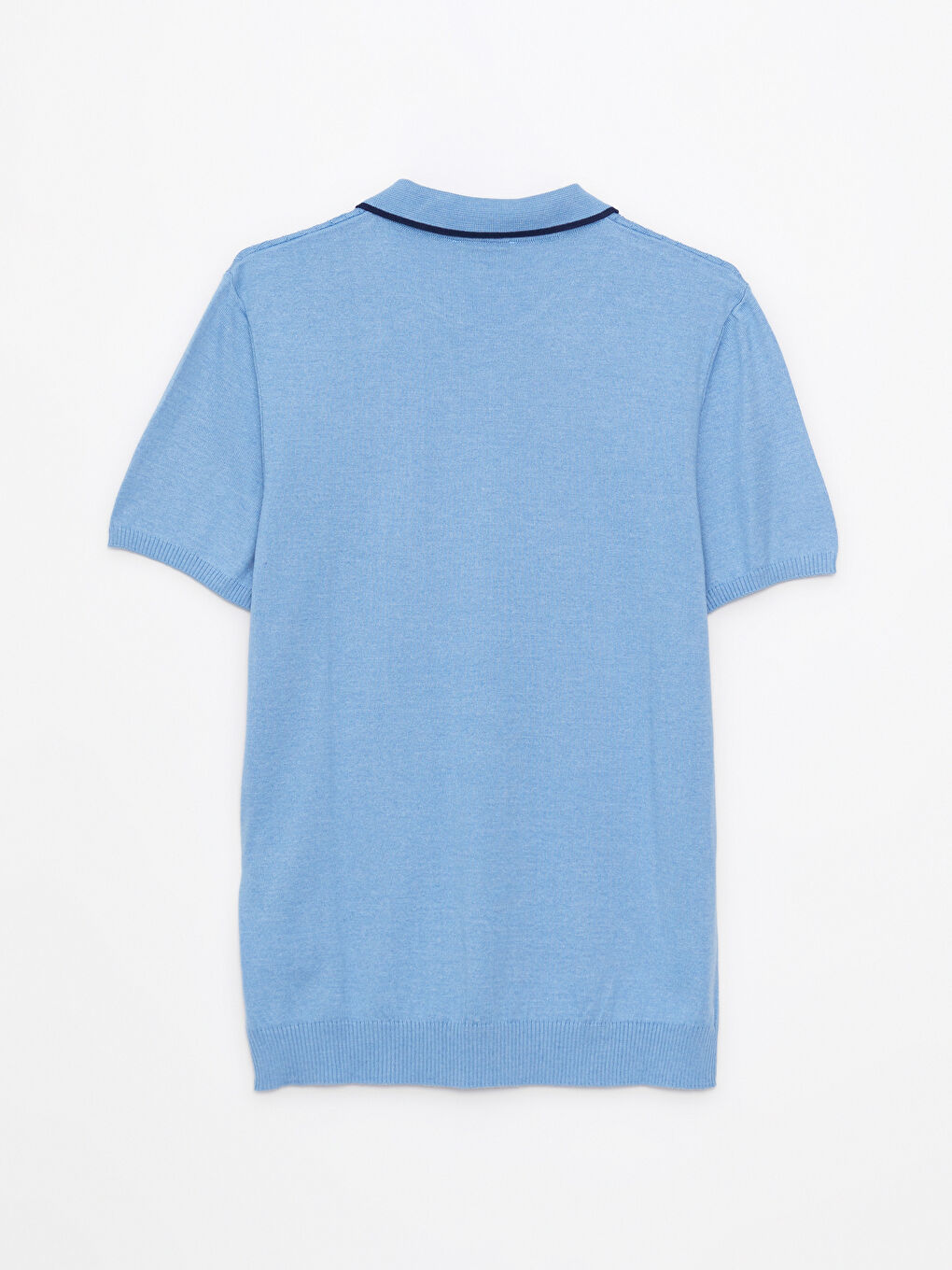 Mavi Polo Yaka Erkek Triko Tişört-6