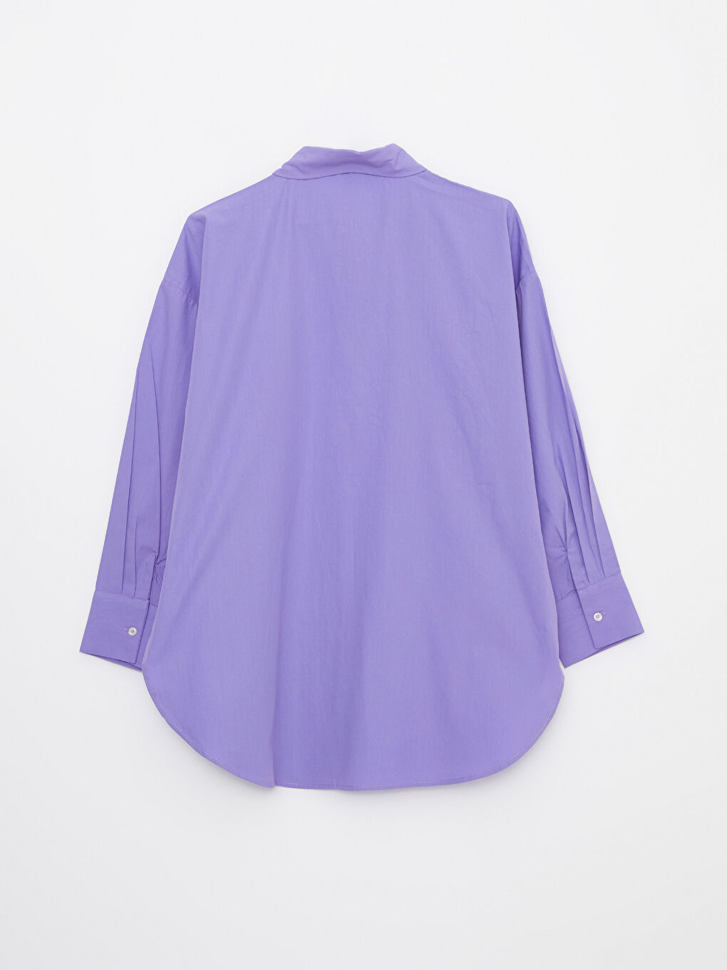 әйелдерге арналған түймелі стандартты ұзын жеңді мақта жейде-7