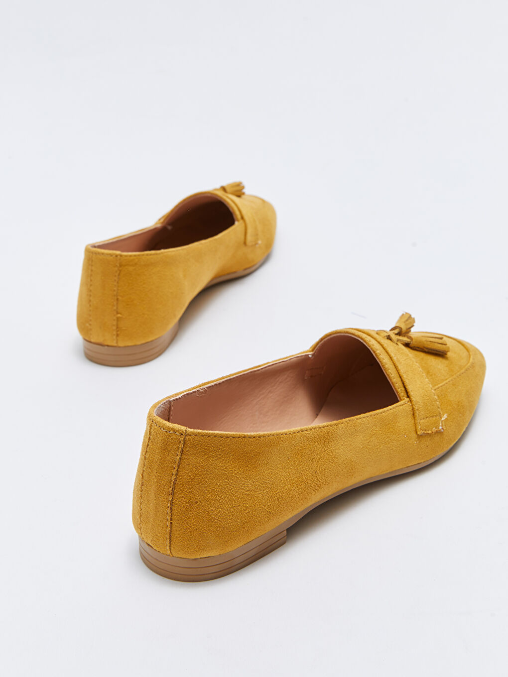 Sarı Püskül Detaylı Kadın Loafer Klasik Ayakkabı-4