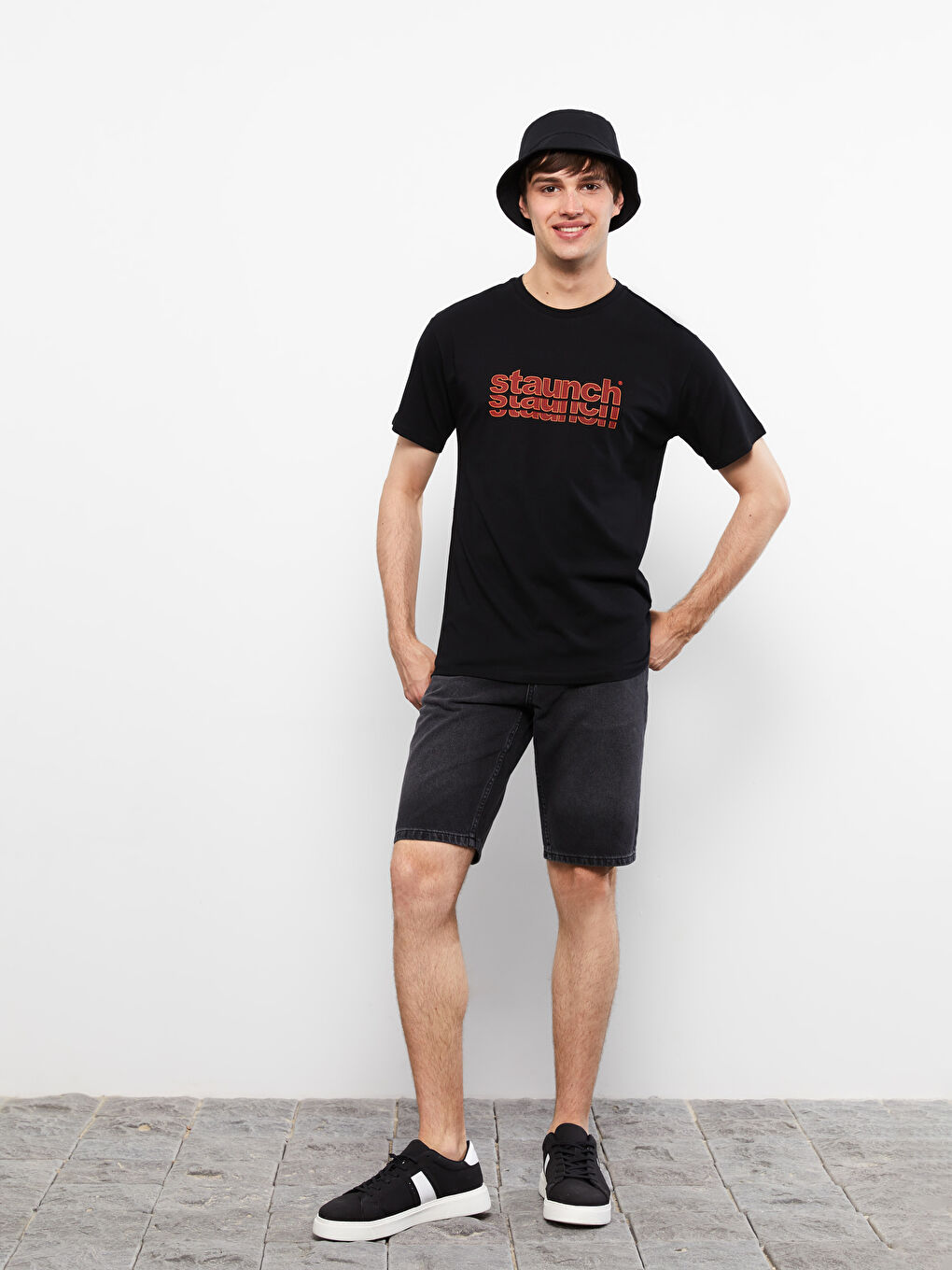 Crew Neck Short Sleeve Printed Combed Cotton Men's T-shirt