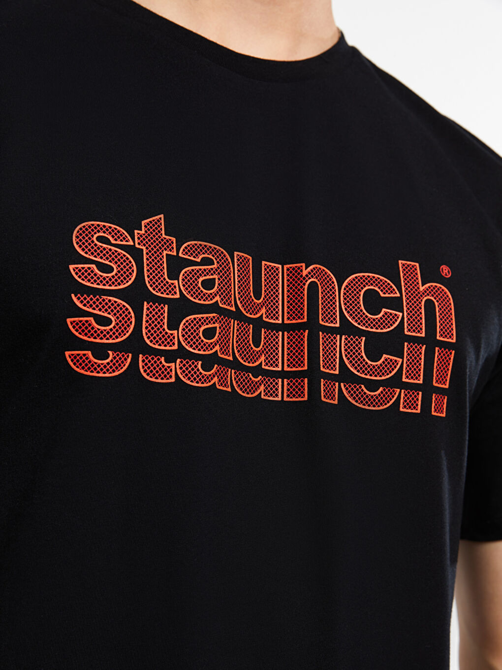 Crew Neck Short Sleeve Printed Combed Cotton Men's T-shirt-3