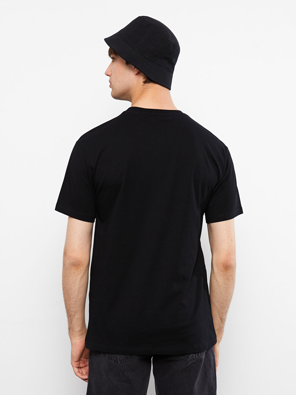 Crew Neck Short Sleeve Printed Combed Cotton Men's T-shirt-4