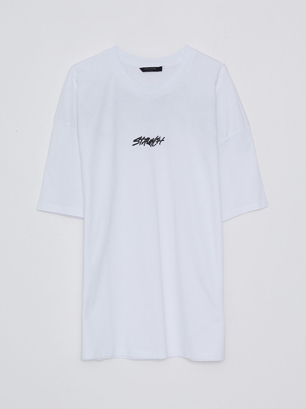 Oversize Crew Neck Short Sleeve Printed Jersey Men's T-Shirt-5