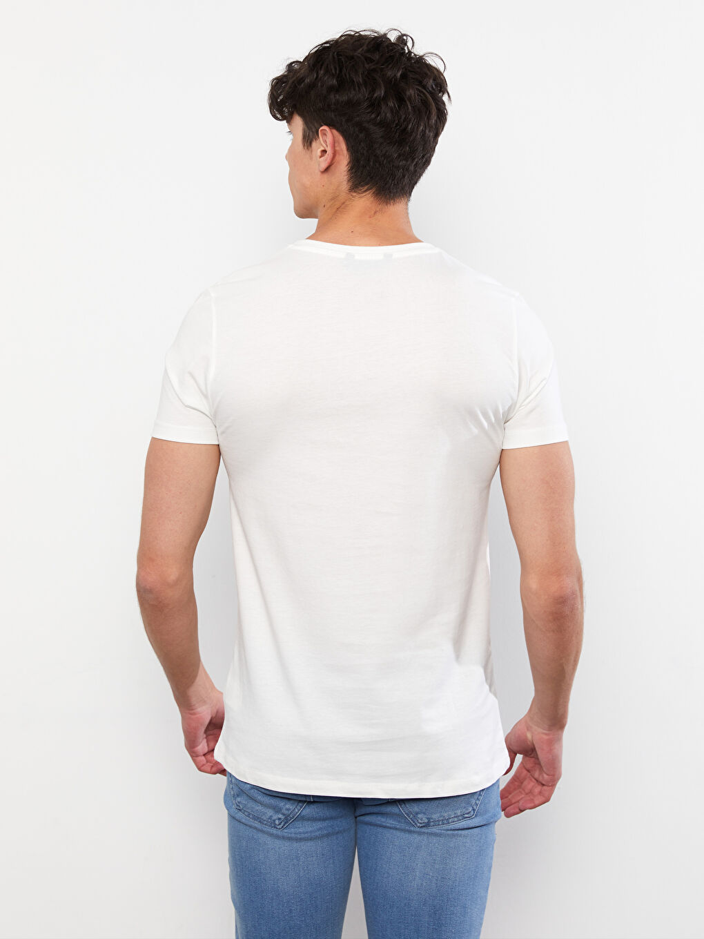 XSIDE Crew Neck Short Sleeve Printed Combed Cotton Men's T-shirt -S2GM99Z8-R5B