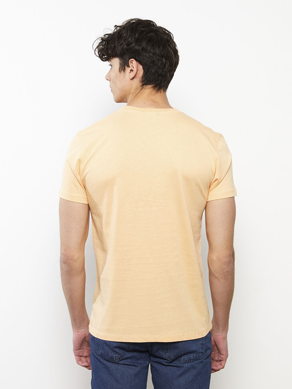 Crew Neck Short Sleeve Printed Combed Cotton Men's T-shirt-5