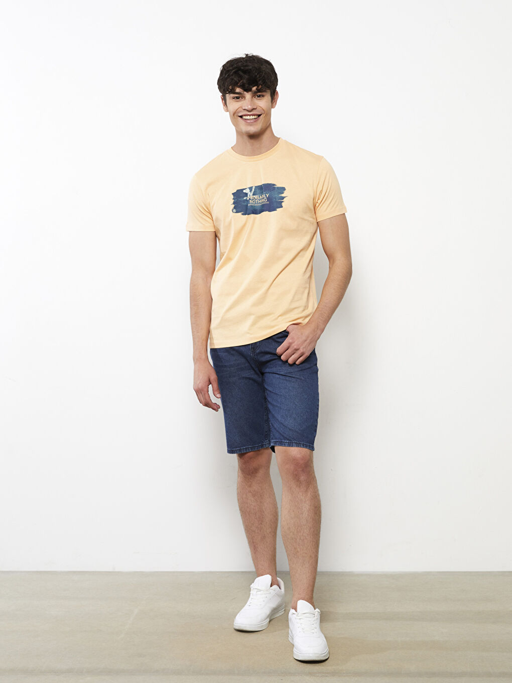 Crew Neck Short Sleeve Printed Combed Cotton Men's T-shirt-3