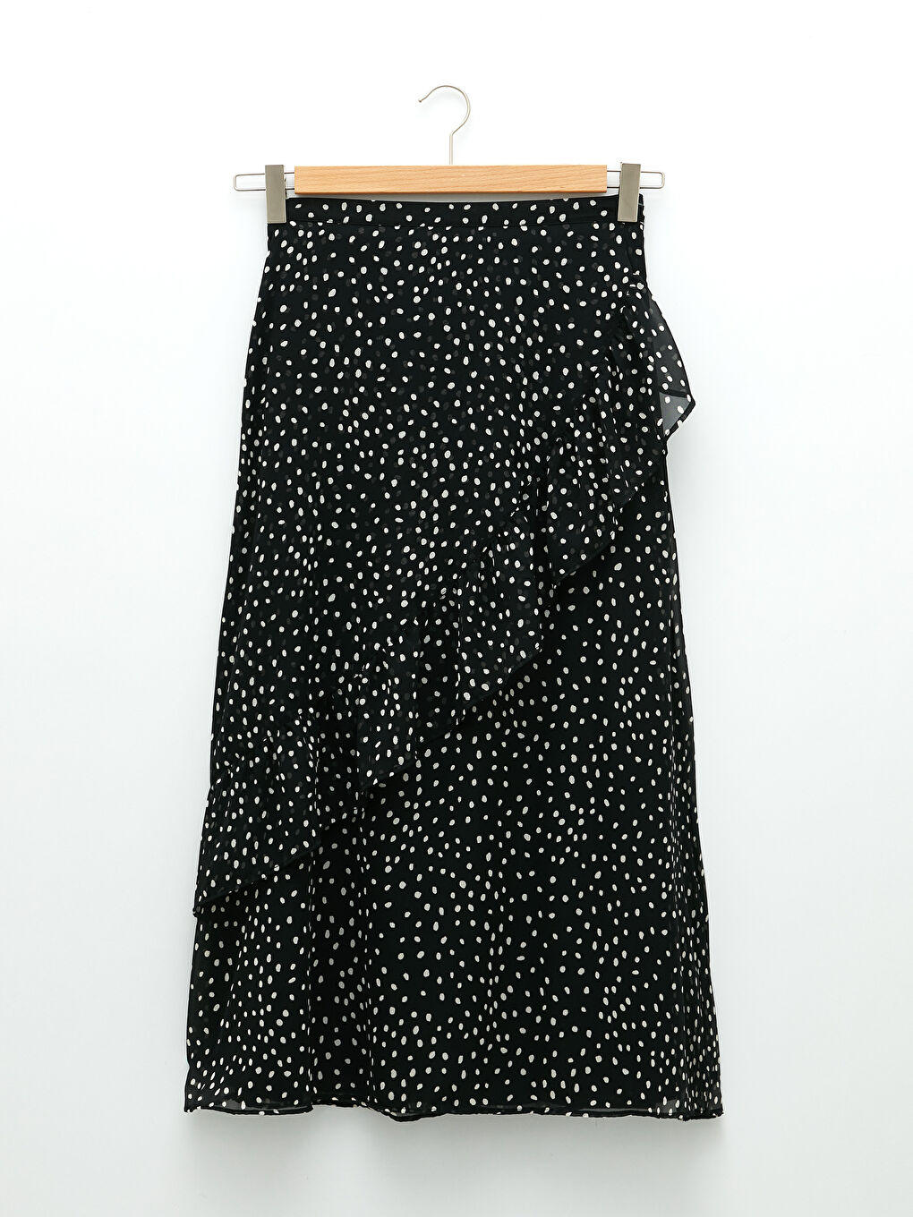 Fustă din Șifon cu Model pentru Femei cu Talie Elastică-6